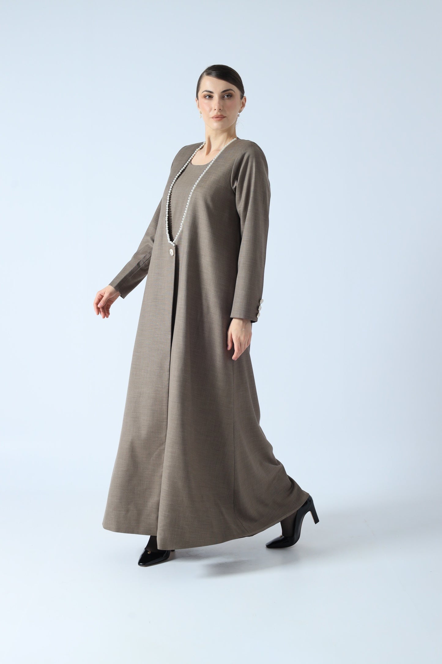 LINEN ABAYA MOCHA