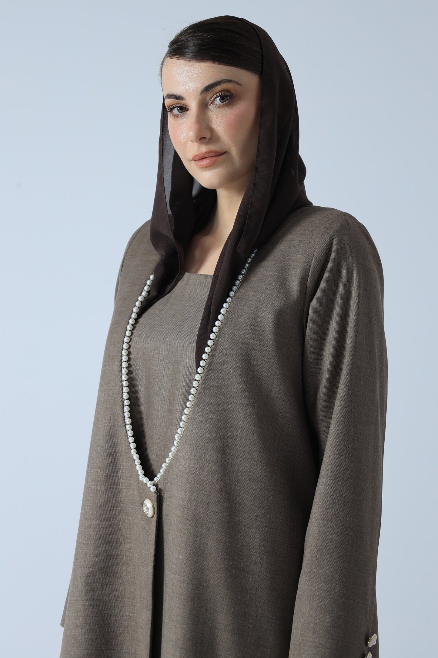 LINEN ABAYA MOCHA