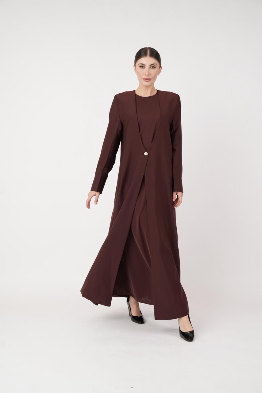 MAROON ELEGANCE ABAYA