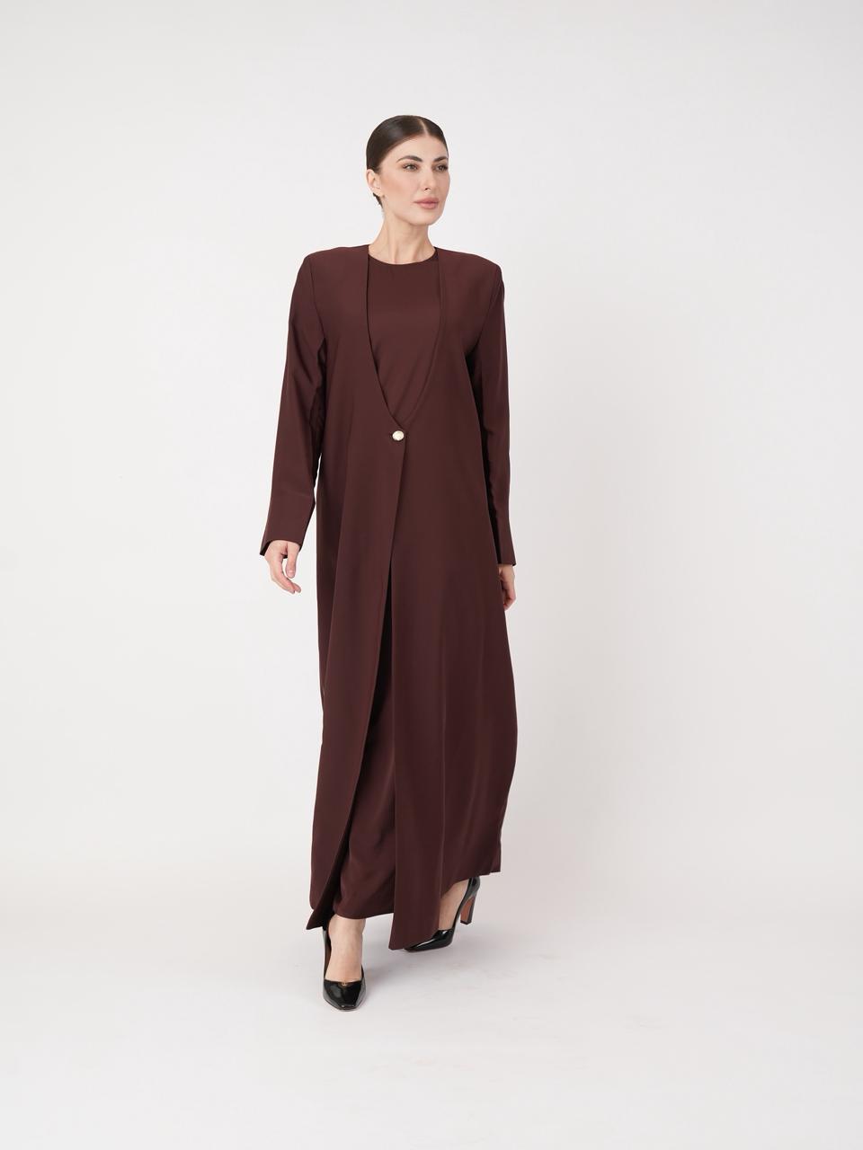 MAROON ELEGANCE ABAYA