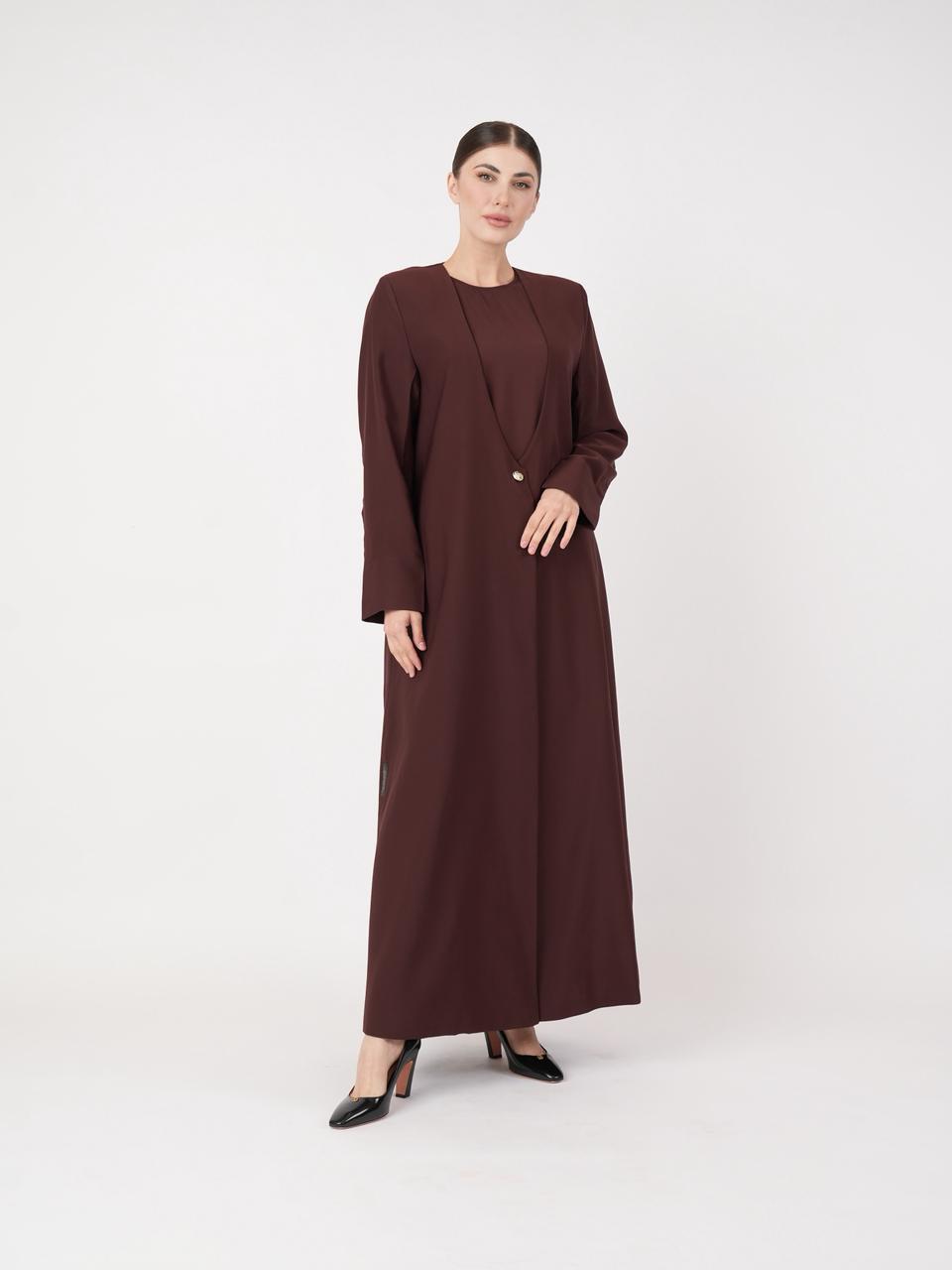 MAROON ELEGANCE ABAYA